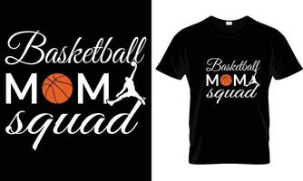 graphique de conception de t-shirt de l'équipe de maman de basket-ball. vecteur