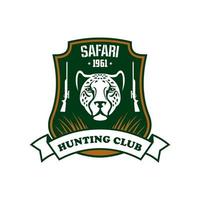 signe de club de sport de chasse safari vecteur