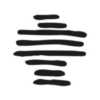 élément de vecteur noir, motif de griffonnage abstrait isolé sur fond blanc