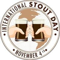 conception de bannière de la journée internationale des stouts vecteur