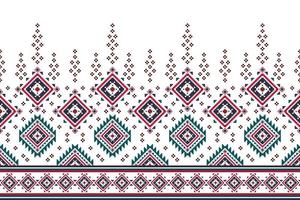 conception de décoration de maison à motif ethnique ikat sans couture. tapis en tissu aztèque boho mandalas décor textile papier peint. motif indigène tribal broderie traditionnelle folklorique fond d'illustrations vectorielles vecteur