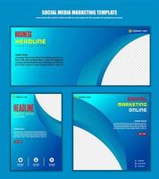 arrière-plan abstrait médias sociaux post design moderne, pour le marketing numérique d'entreprise en ligne, modèle de bannière et d'affiche vecteur