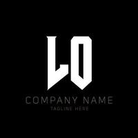 création de logo de lettre lo. lettres initiales lo icône du logo du jeu pour les entreprises technologiques. lettre technique lo modèle de conception de logo minimal. vecteur de conception de lettre lo avec des couleurs blanches et noires. lo