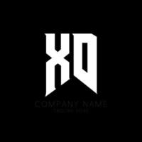 création de logo de lettre xd. lettres initiales icône du logo xd gaming pour les entreprises technologiques. lettre technique xd modèle de conception de logo minimal. vecteur de conception de lettre xd avec des couleurs blanches et noires. xd, xd