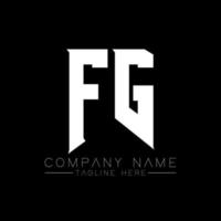création de logo de lettre fg. lettres initiales icône du logo fg gaming pour les entreprises technologiques. lettre technique fg modèle de conception de logo minimal. vecteur de conception de lettre fg avec des couleurs blanches et noires. fg