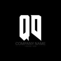 création de logo de lettre qd. lettres initiales icône du logo qd gaming pour les entreprises technologiques. lettre technique qd modèle de conception de logo minimal. vecteur de conception de lettre qd avec des couleurs blanches et noires. qd