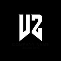 création de logo de lettre vz. lettres initiales icône du logo vz gaming pour les entreprises technologiques. modèle de conception de logo minimal vz lettre technique. vecteur de conception de lettre vz avec des couleurs blanches et noires. vz, vz