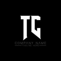 création de logo de lettre tc. lettres initiales icône du logo tc gaming pour les entreprises technologiques. modèle de conception de logo minimal tech lettre tc. vecteur de conception de lettre tc avec des couleurs blanches et noires. TC