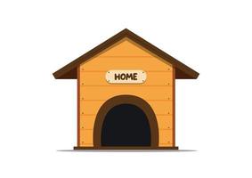 maison en bois pour chiens en illustration vectorielle de style plat vecteur