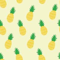 motif jaune ananas vecteur