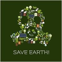 sauver la Terre. bannière éco environnement vecteur