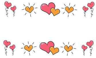 bannière en forme de coeur. forme de coeur vente promo affiche dépliant ou bannière web forme de coeur vecteur fond avec illustration vectorielle en forme de coeur pour la saint valentin ou autres