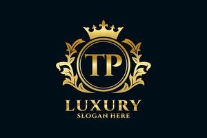 modèle de logo de luxe royal lettre initiale tp dans l'art vectoriel pour les projets de marque luxueux et autres illustrations vectorielles.