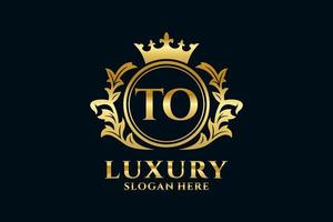 modèle de logo de luxe royal initial à lettre dans l'art vectoriel pour les projets de marque de luxe et autres illustrations vectorielles.
