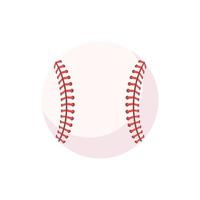 balle de baseball en cuir avec coutures piquées rouges. tournois populaires de softball. vecteur