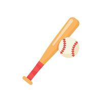 les battes de baseball sont utilisées pour frapper des balles de baseball lors d'événements sportifs. vecteur