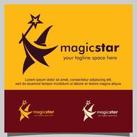 vecteur de conception de logo étoile magique