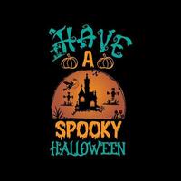 avoir un lettrage de typographie halloween effrayant pour t-shirt vecteur