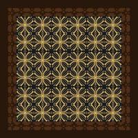 motif foulard en soie doré et marron utile pour le foulard, le bandana, le cou, le châle, le hijab, le tissu, le papier peint, le tapis ou la couverture. illustrations pour l'impression de mode. vecteur