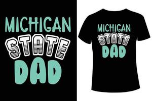 modèle de conception de t-shirt papa de l'état du michigan vecteur