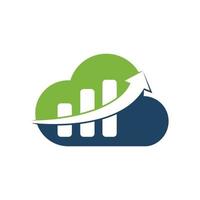 modèle de logo de finance d'entreprise cloud création d'icône vectorielle. modèle de conception de logo financier et comptable d'entreprise. vecteur