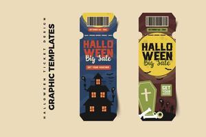 modèle de conception graphique sur le thème d'halloween facile à personnaliser design simple et élégant vecteur