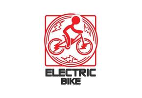 modèle de conception de logo et d'icône de vélo e vecteur