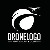 création de logo de drone pour entreprise de photographie vecteur