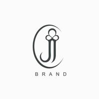 lettre j logo initial pour le nom commercial de la marque vecteur