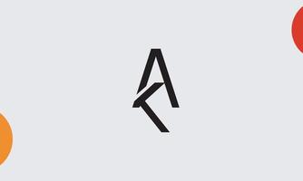 alphabet lettres initiales monogramme logo ak, ka, a et k vecteur