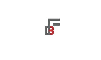 alphabet lettres initiales monogramme logo bf, fb, b et f vecteur