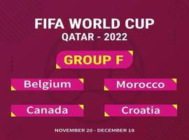 coupe du monde fifa qatar 2022 groupe f pays participants vecteur