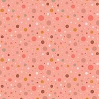 motif à pois rose. motif pointillé sans couture avec illustration de cercles roses pastel. abstrait de vecteur avec des formes rondes. élément rosâtre pour papier peint graphique, bannière, papier décoratif.