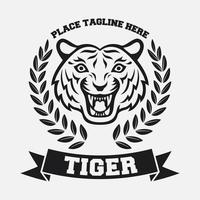 icône et logo de tigre. illustration vectorielle vecteur