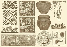 Art antique péruvien vecteur