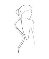 une ligne art femme figure illustration vecteur