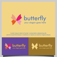 création de vecteur de logo papillon coloré