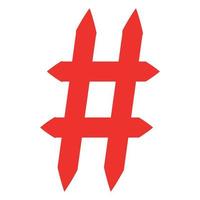 illustration d'élément simple. conception de symboles de hashtag de la collection de marketing des médias sociaux. internet et mobiles vecteur