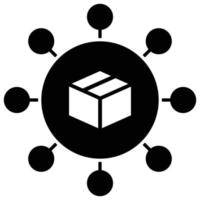 icône du paquet de distribution, thème de la logistique et de la livraison vecteur