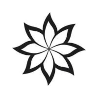 illustration vectorielle de l'icône de la fleur sur fond blanc vecteur