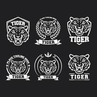 icône et logo de tigre. illustration vectorielle vecteur