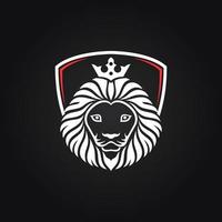 icône et logo du roi lion. illustration vectorielle vecteur