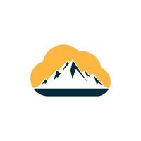 vecteur de logo de montagne. conception d'illustrations de montagne de neige.