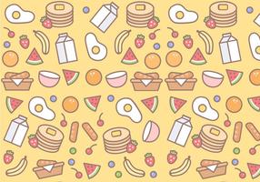 Vector de motif de petit-déjeuner gratuit