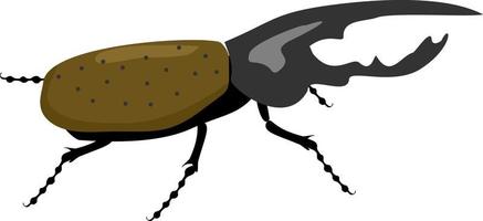 le scarabée hercule peut être utilisé comme symbole d'insecte. vecteur