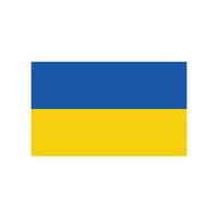 drapeau ukraine isolé sur fond blanc vecteur