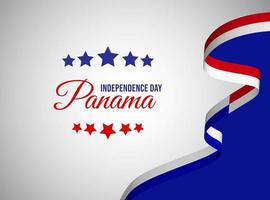 modèle d'illustration de conception de la fête de l'indépendance du panama. conception pour bannières, cartes de voeux ou impressions. vecteur