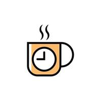 illustration de symbole de logo de boisson au café vecteur