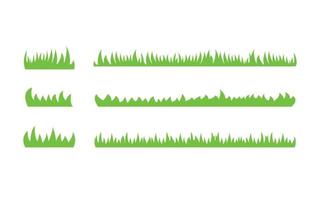 ensemble d'illustration de conception d'éléments d'herbe plate vecteur