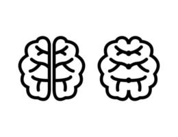 création de logo symbole icône cerveau vecteur